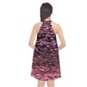 Pink  waves flow series 11 Halter Neckline Chiffon Dress  View2