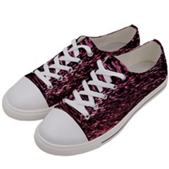 Pink  Waves Flow Series 11 Men s Low Top Canvas Sneakers by DimitriosArt