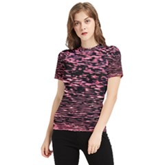 Pink  Waves Flow Series 11 Women s Short Sleeve Rash Guard by DimitriosArt