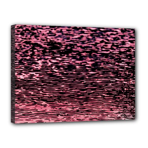 Pink  Waves Flow Series 11 Canvas 16  X 12  (stretched) by DimitriosArt