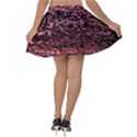 Pink  waves flow series 11 Velvet Skater Skirt View2