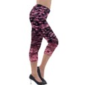 Pink  waves flow series 11 Lightweight Velour Capri Leggings  View4