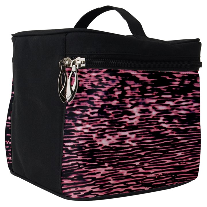 Pink  waves flow series 11 Make Up Travel Bag (Big)