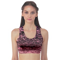 Pink  Waves Flow Series 11 Sports Bra by DimitriosArt