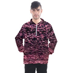 Pink  Waves Flow Series 11 Men s Half Zip Pullover by DimitriosArt