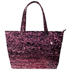 Pink  Waves Flow Series 11 Back Pocket Shoulder Bag  by DimitriosArt