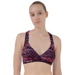 Pink  Waves Flow Series 11 Sweetheart Sports Bra by DimitriosArt