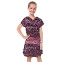 Pink  waves flow series 11 Kids  Drop Waist Dress View1