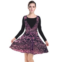 Pink  Waves Flow Series 11 Plunge Pinafore Dress by DimitriosArt