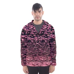 Pink  Waves Flow Series 11 Men s Hooded Windbreaker by DimitriosArt