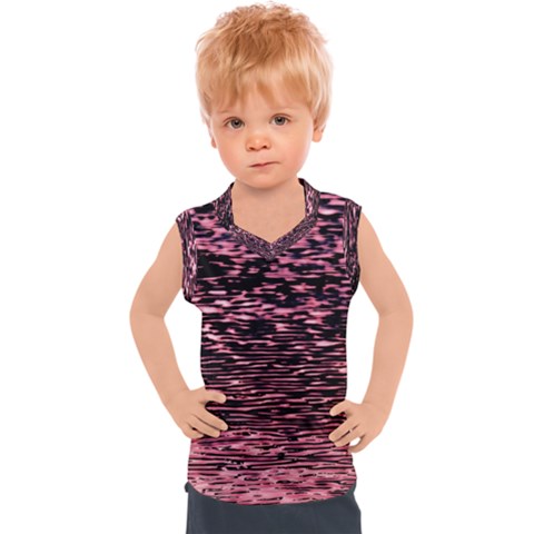 Pink  Waves Flow Series 11 Kids  Sport Tank Top by DimitriosArt