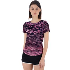 Pink  Waves Flow Series 11 Back Cut Out Sport Tee