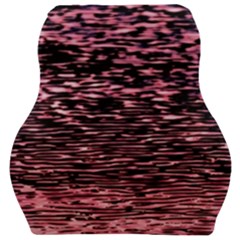 Pink  Waves Flow Series 11 Car Seat Velour Cushion  by DimitriosArt