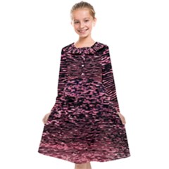 Pink  Waves Flow Series 11 Kids  Midi Sailor Dress by DimitriosArt