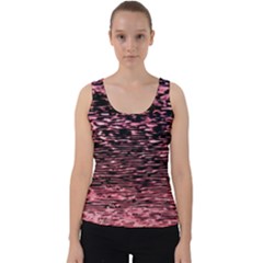 Pink  Waves Flow Series 11 Velvet Tank Top by DimitriosArt