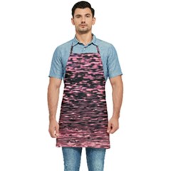 Pink  Waves Flow Series 11 Kitchen Apron by DimitriosArt