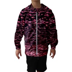 Pink  Waves Flow Series 11 Kids  Hooded Windbreaker by DimitriosArt