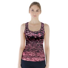 Pink  Waves Flow Series 11 Racer Back Sports Top by DimitriosArt