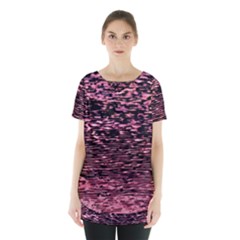 Pink  Waves Flow Series 11 Skirt Hem Sports Top by DimitriosArt