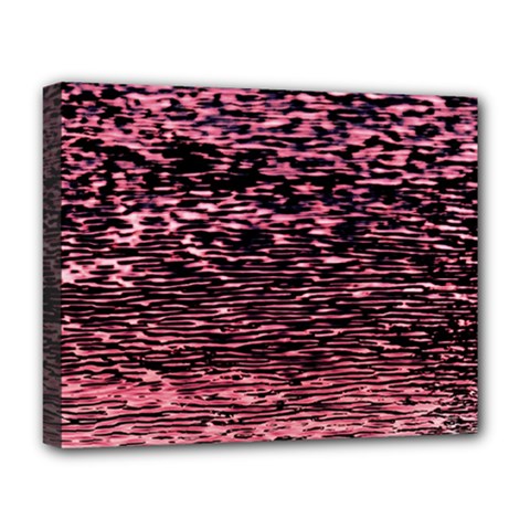 Pink  Waves Flow Series 11 Deluxe Canvas 20  X 16  (stretched) by DimitriosArt