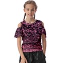 Pink  waves flow series 11 Kids  Butterfly Cutout Tee View1