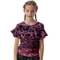 Pink  waves flow series 11 Kids  Cut Out Flutter Sleeves View1