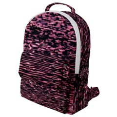 Pink  Waves Flow Series 11 Flap Pocket Backpack (small) by DimitriosArt