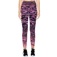 Pink  Waves Flow Series 11 Pocket Leggings  by DimitriosArt