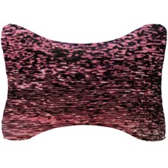 Pink  Waves Flow Series 11 Seat Head Rest Cushion by DimitriosArt