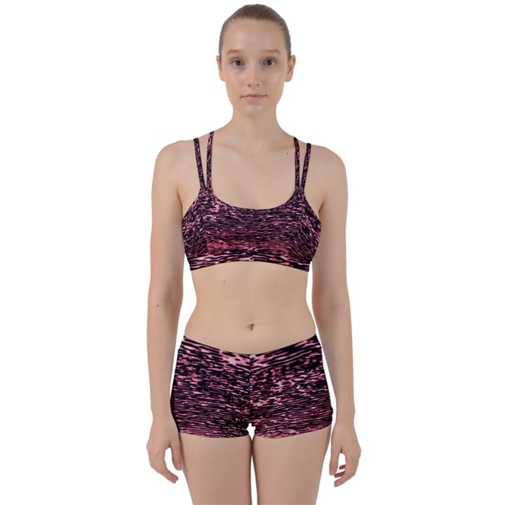 Pink  waves flow series 11 Perfect Fit Gym Set