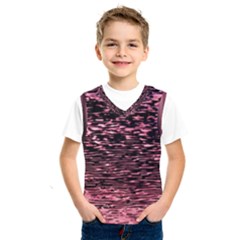 Pink  Waves Flow Series 11 Kids  Basketball Tank Top by DimitriosArt