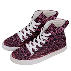 Pink  Waves Flow Series 11 Women s Hi-top Skate Sneakers by DimitriosArt