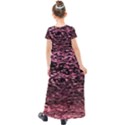 Pink  waves flow series 11 Kids  Short Sleeve Maxi Dress View2