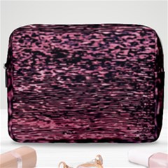 Pink  Waves Flow Series 11 Make Up Pouch (large) by DimitriosArt