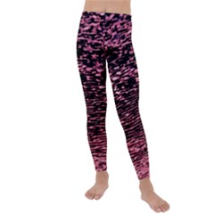 Pink  Waves Flow Series 11 Kids  Lightweight Velour Leggings by DimitriosArt