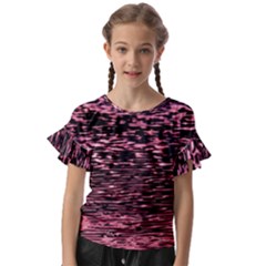 Pink  Waves Flow Series 11 Kids  Cut Out Flutter Sleeves by DimitriosArt