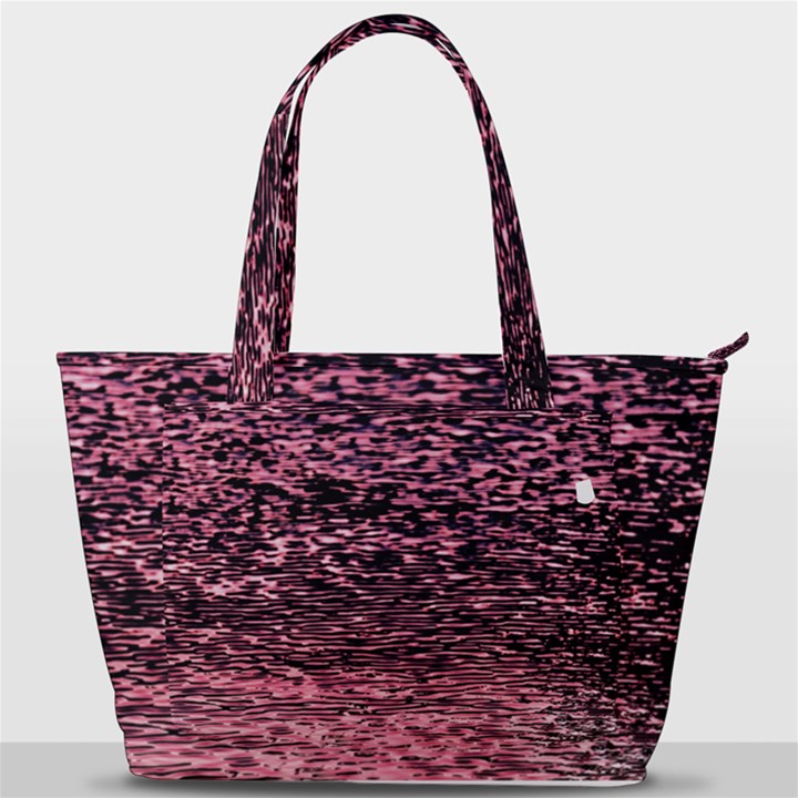 Pink  waves flow series 11 Back Pocket Shoulder Bag 