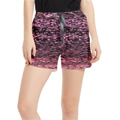 Pink  Waves Flow Series 11 Women s Runner Shorts by DimitriosArt