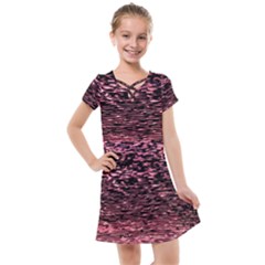 Pink  Waves Flow Series 11 Kids  Cross Web Dress by DimitriosArt