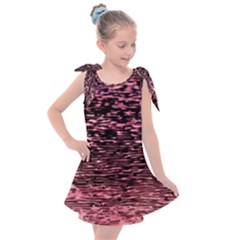 Pink  Waves Flow Series 11 Kids  Tie Up Tunic Dress by DimitriosArt