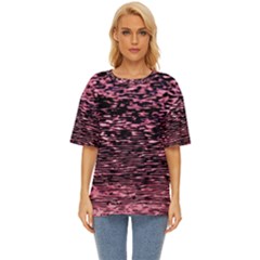 Pink  Waves Flow Series 11 Oversized Basic Tee by DimitriosArt