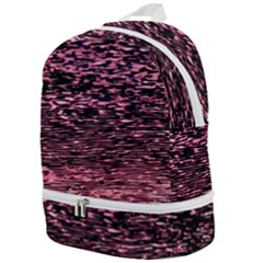 Pink  Waves Flow Series 11 Zip Bottom Backpack by DimitriosArt