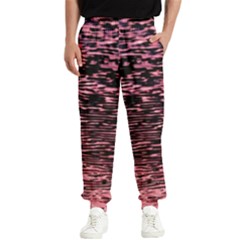 Pink  Waves Flow Series 11 Men s Elastic Waist Pants by DimitriosArt