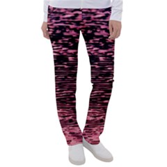 Pink  Waves Flow Series 11 Women s Casual Pants by DimitriosArt