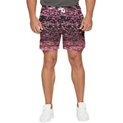 Pink  Waves Flow Series 11 Men s Runner Shorts by DimitriosArt