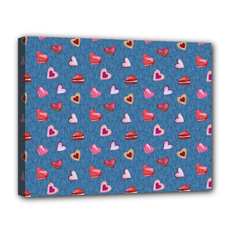 Sweet Hearts Canvas 14  X 11  (stretched) by SychEva