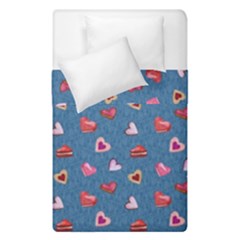 Sweet Hearts Duvet Cover Double Side (single Size) by SychEva