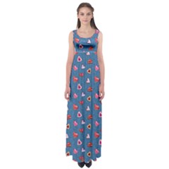 Sweet Hearts Empire Waist Maxi Dress by SychEva