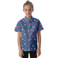 Sweet Hearts Kids  Short Sleeve Shirt by SychEva