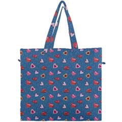 Sweet Hearts Canvas Travel Bag by SychEva